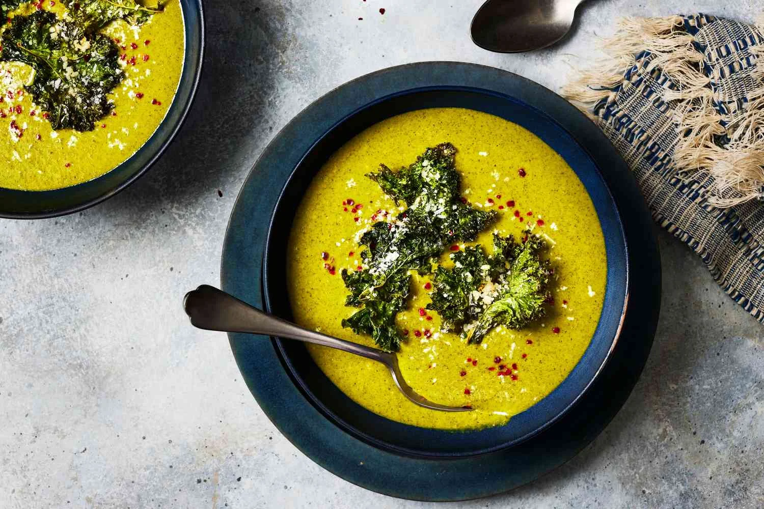creamy kale lentil soup