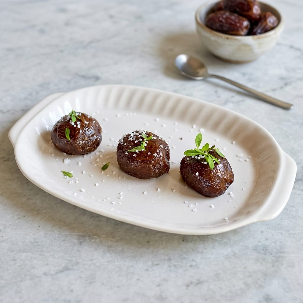 oaxacan chocolate protein balls topped with hemp seeds