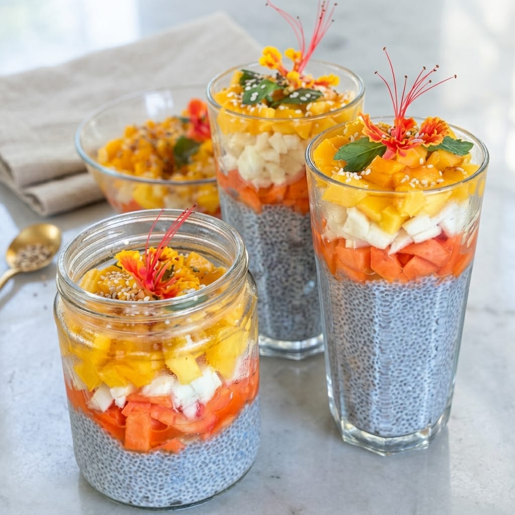 protein packed chia pudding bowls