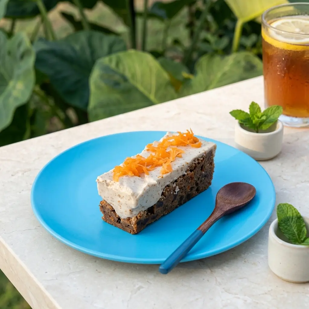 raw carrot cake lemon vanilla frosting
