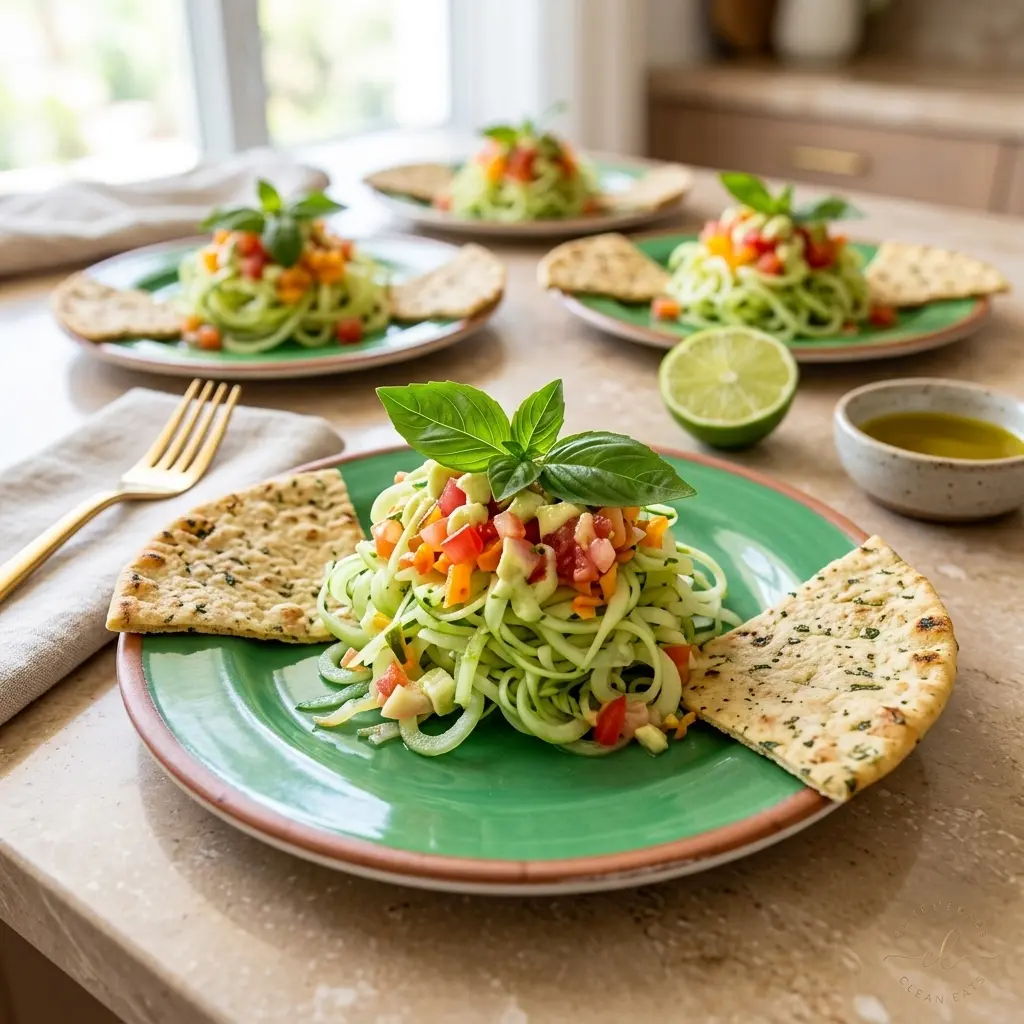 zucchini pasta cilantro pesto